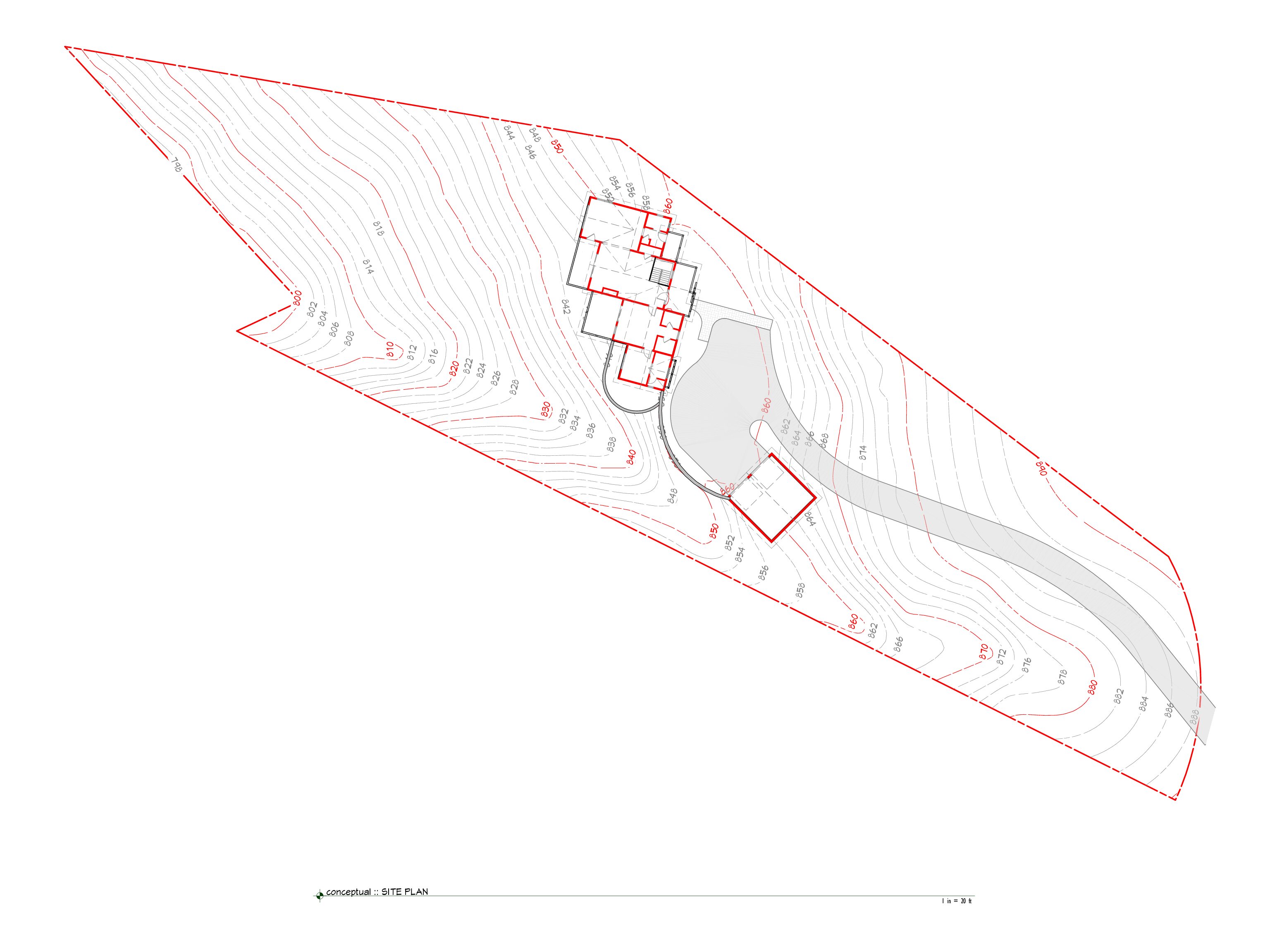 Recorded site plan and survey for Lot 22 at The Coves